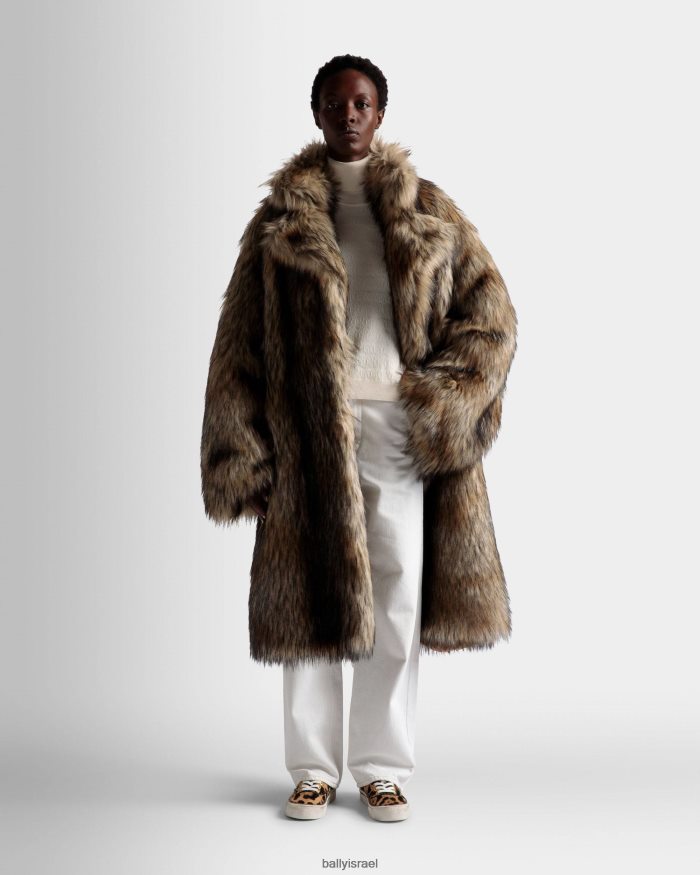 חום Bally מעיל פרווה מלאכותית נשים הַלבָּשָׁה AS12D528