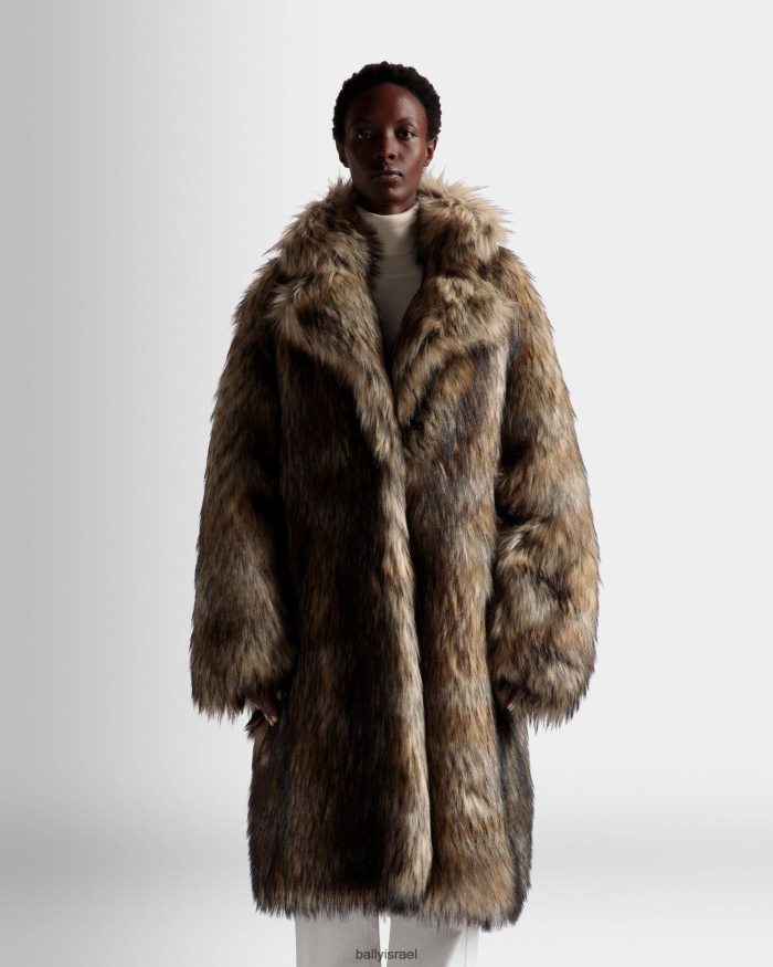 חום Bally מעיל פרווה מלאכותית נשים הַלבָּשָׁה AS12D528