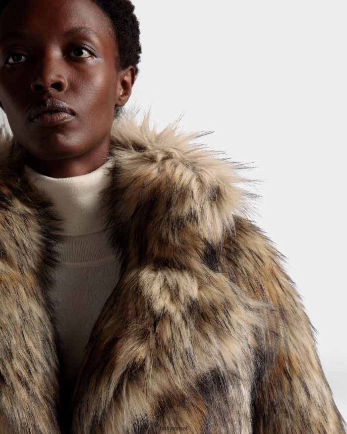 חום Bally מעיל פרווה מלאכותית נשים הַלבָּשָׁה AS12D528