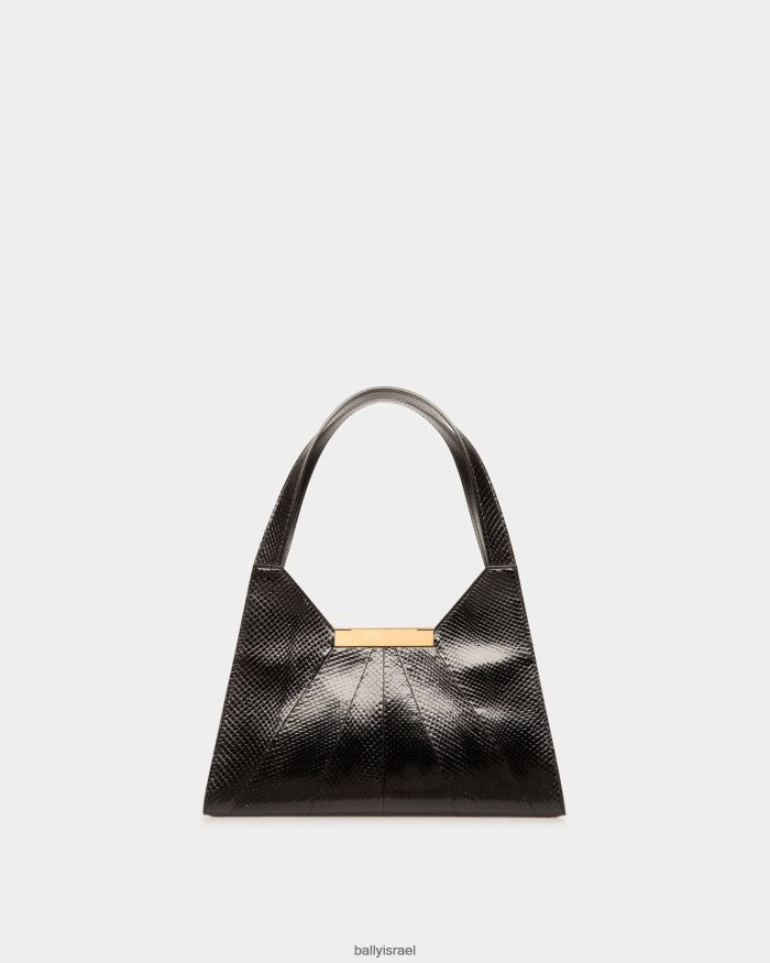 שָׁחוֹר Bally תיק כתף מוטה מעור נשים אביזרים AS12D530
