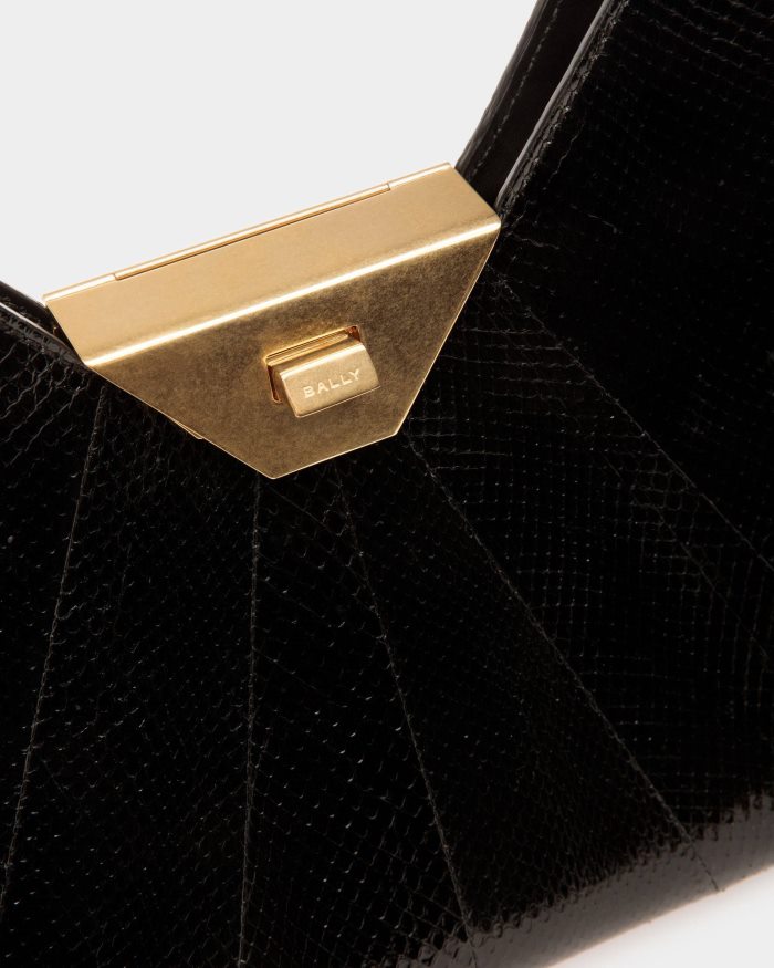שָׁחוֹר Bally תיק כתף מוטה מעור נשים אביזרים AS12D530