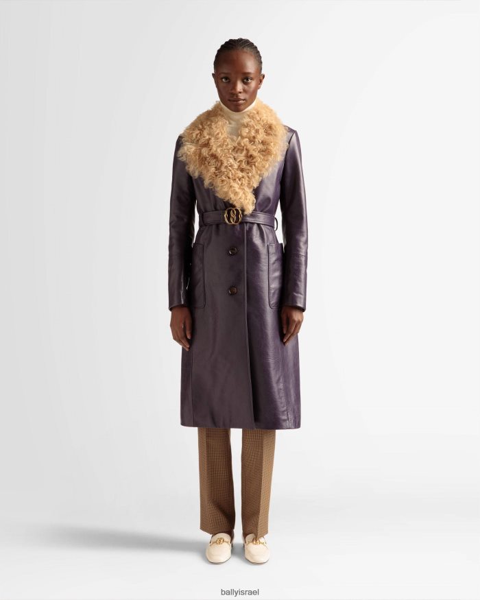 סָגוֹל Bally מעיל צווארון פרווה נשים הַלבָּשָׁה AS12D532