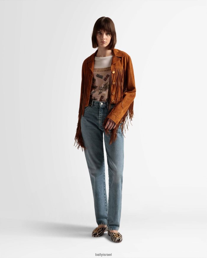 חום Bally ז'קט עם ציצית נשים הַלבָּשָׁה AS12D541