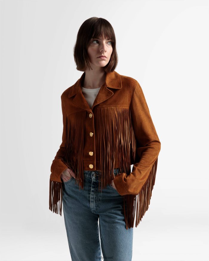 חום Bally ז'קט עם ציצית נשים הַלבָּשָׁה AS12D541