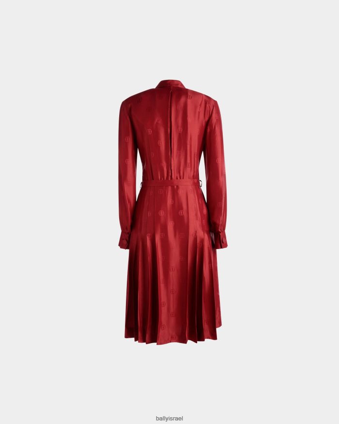 אָדוֹם Bally שמלת חגורה סמלית נשים הַלבָּשָׁה AS12D544