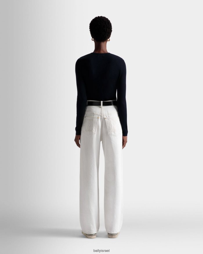 לבן Bally ג'ינס מולבן נשים הַלבָּשָׁה AS12D548