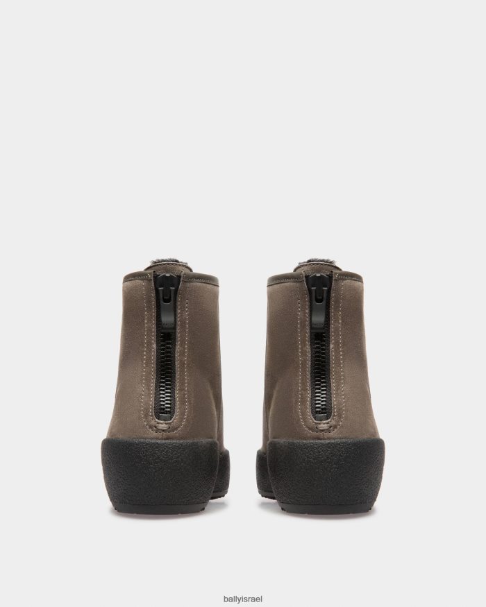 חום Bally זמש מגפיים מתולתל נשים הַנעָלָה AS12D54