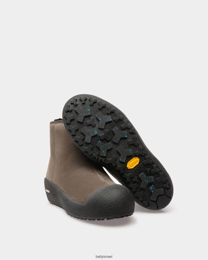 חום Bally זמש מגפיים מתולתל נשים הַנעָלָה AS12D54