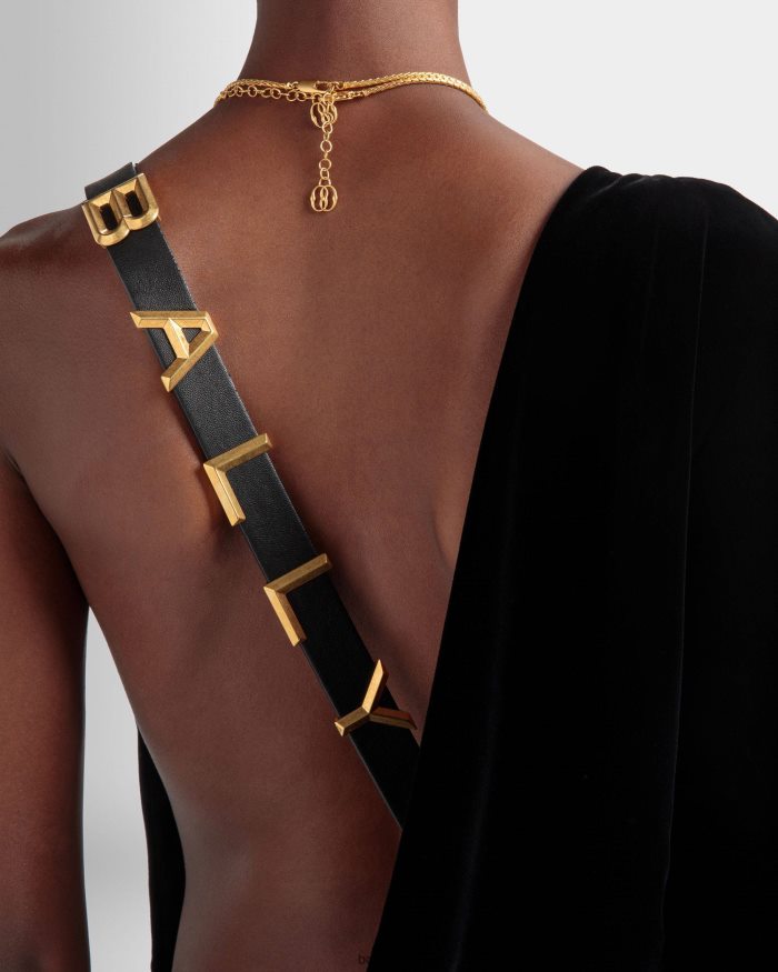 שָׁחוֹר Bally שמלה אסימטרית תערובת משי נשים הַלבָּשָׁה AS12D553