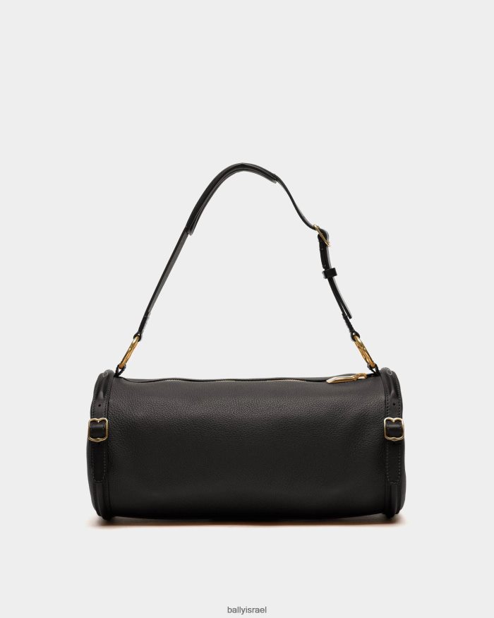 שָׁחוֹר Bally עור תיק קרוסבודי חבית קטנה נשים אביזרים AS12D573