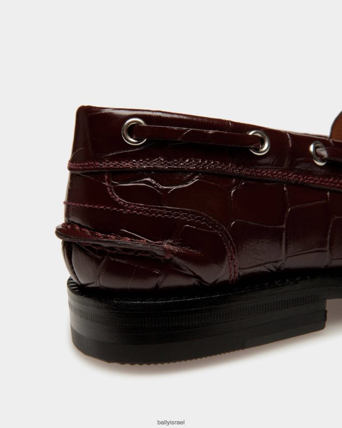 אָדוֹם Bally מוקסינים של רומא נשים הַנעָלָה AS12D579