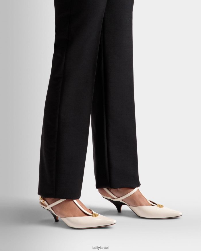 לבן Bally משאבת קלע קייטי נשים הַנעָלָה AS12D582