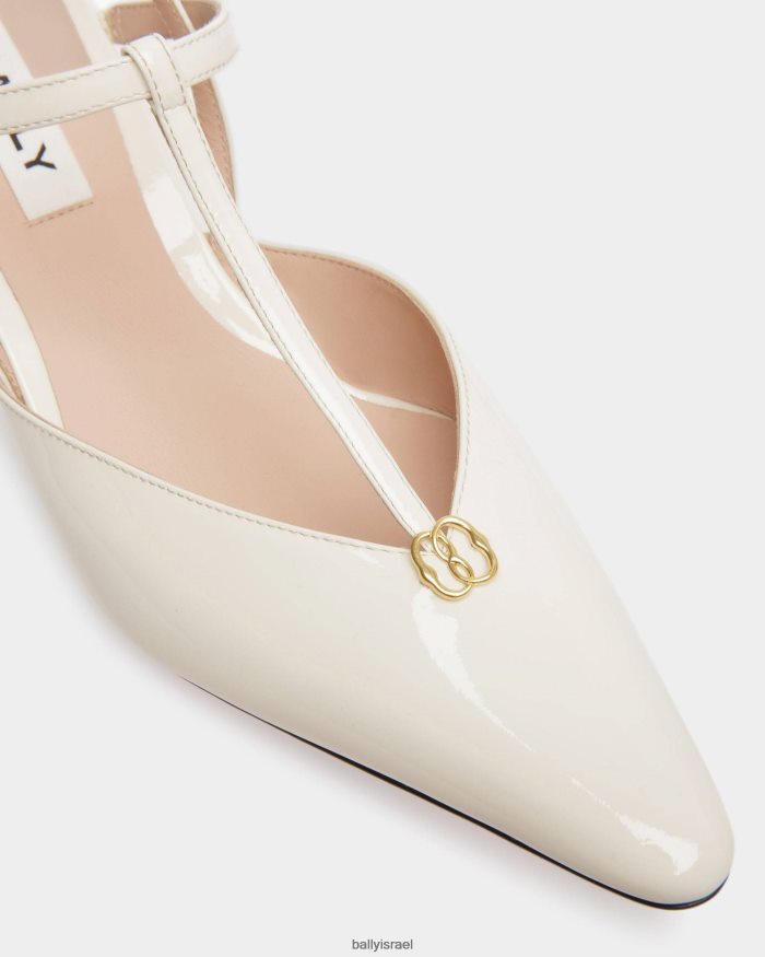 לבן Bally משאבת קלע קייטי נשים הַנעָלָה AS12D582