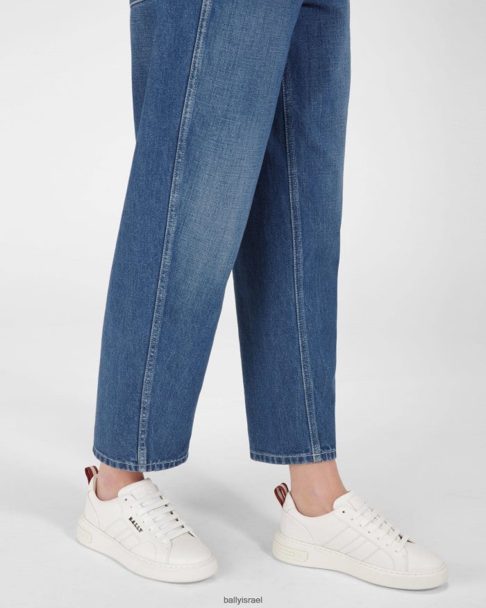 לבן Bally נעלי ספורט מעור מקסימום נשים הַנעָלָה AS12D58