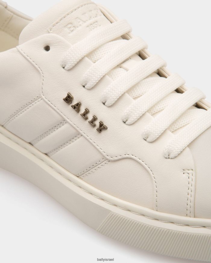 לבן Bally נעלי ספורט מעור מקסימום נשים הַנעָלָה AS12D58