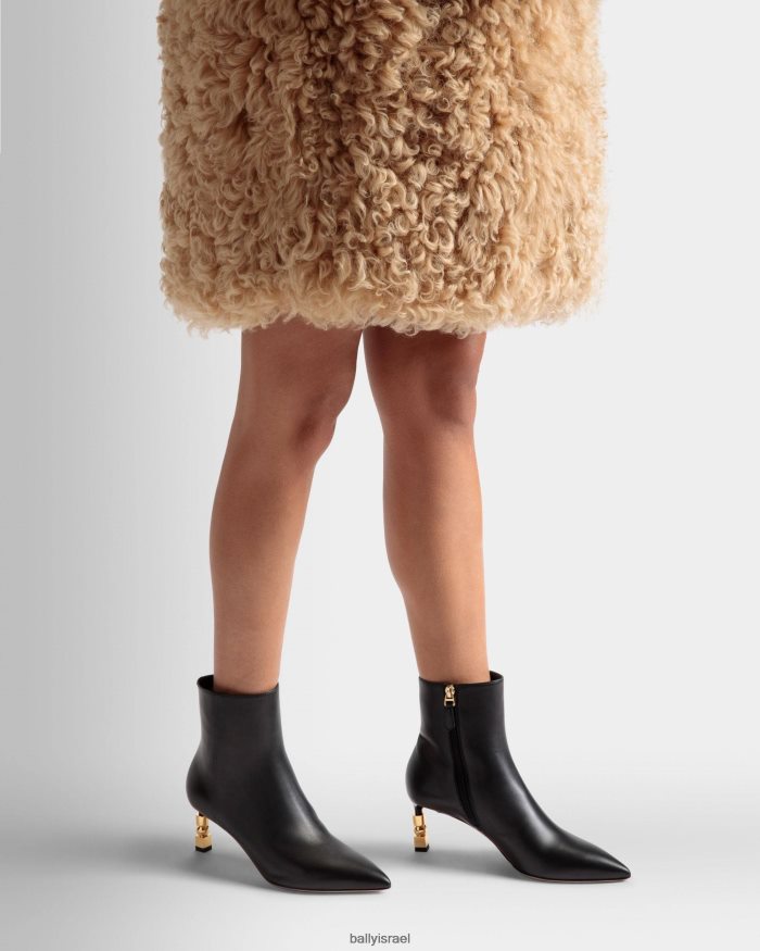 שָׁחוֹר Bally נעלי בלוק עור נשים הַנעָלָה AS12D594