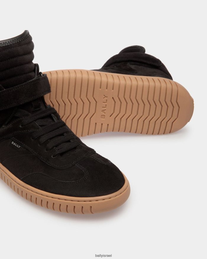 שָׁחוֹר Bally נעלי ספורט לנגן ועור ענבר נשים הַנעָלָה AS12D597