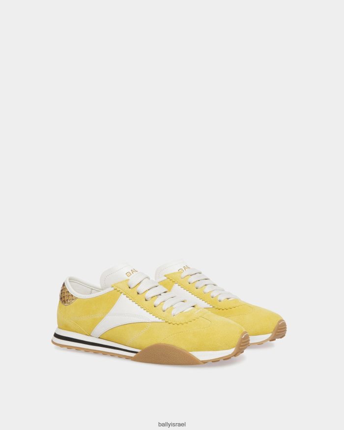 צהוב Bally עור נעלי ספורט סאסקס נשים הַנעָלָה AS12D606