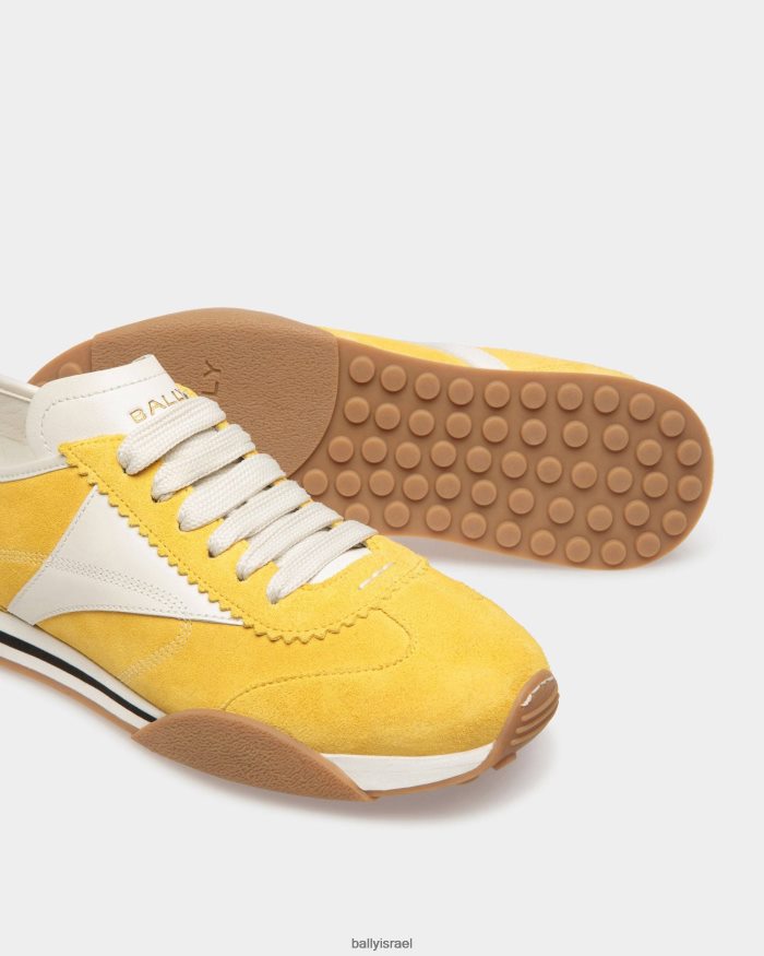 צהוב Bally עור נעלי ספורט סאסקס נשים הַנעָלָה AS12D606