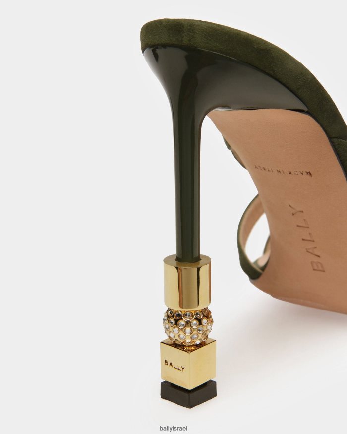 ירוק Bally סנדל מגלשות בלוק נשים הַנעָלָה AS12D614