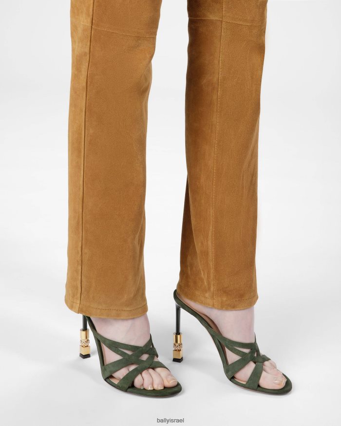 ירוק Bally סנדל מגלשות בלוק נשים הַנעָלָה AS12D614