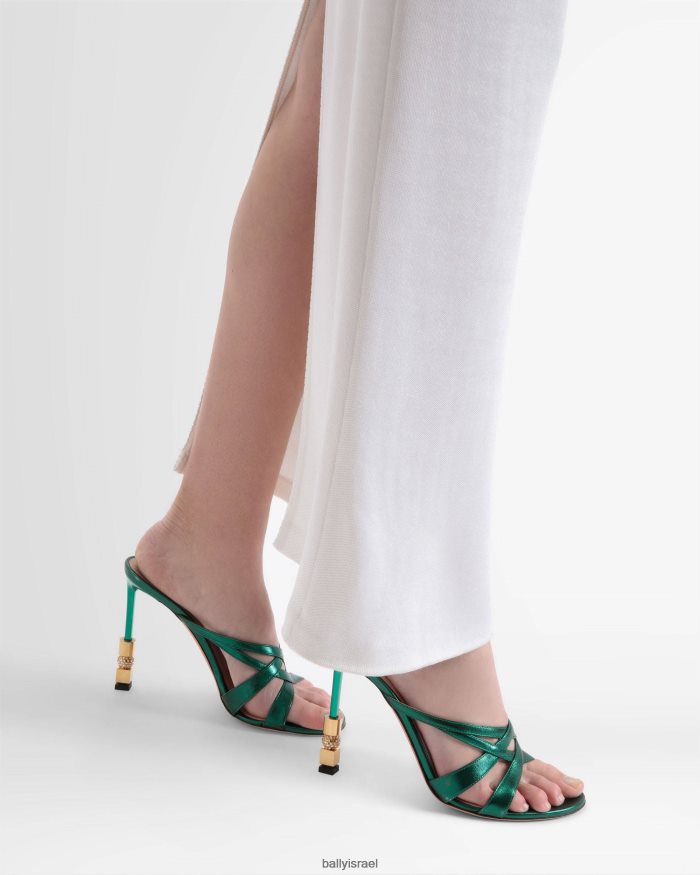 ירוק Bally סנדל מגלשות בלוק נשים הַנעָלָה AS12D615