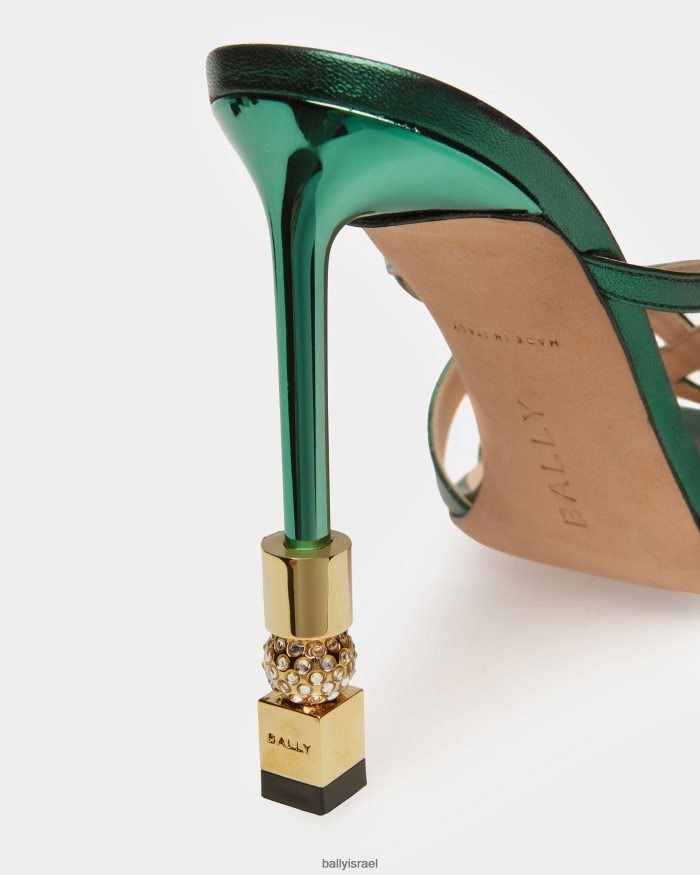 ירוק Bally סנדל מגלשות בלוק נשים הַנעָלָה AS12D615