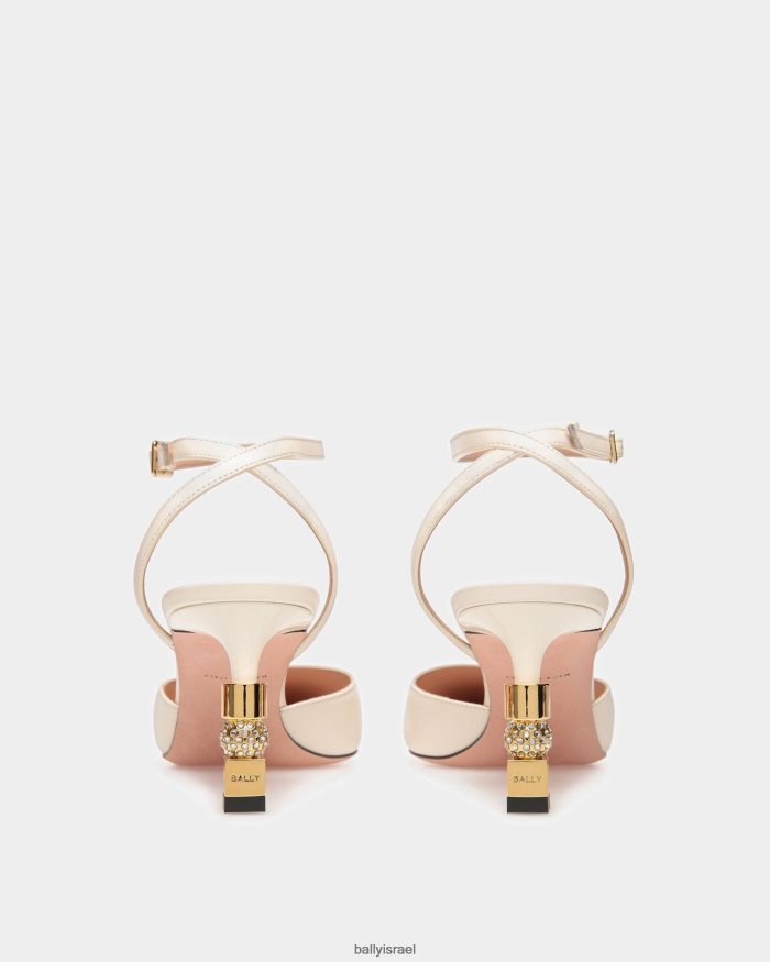 לבן Bally משאבת רצועת קרסול חסומה נשים הַנעָלָה AS12D617