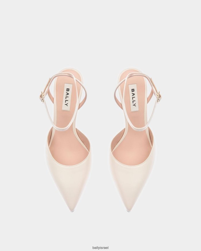 לבן Bally משאבת רצועת קרסול חסומה נשים הַנעָלָה AS12D617