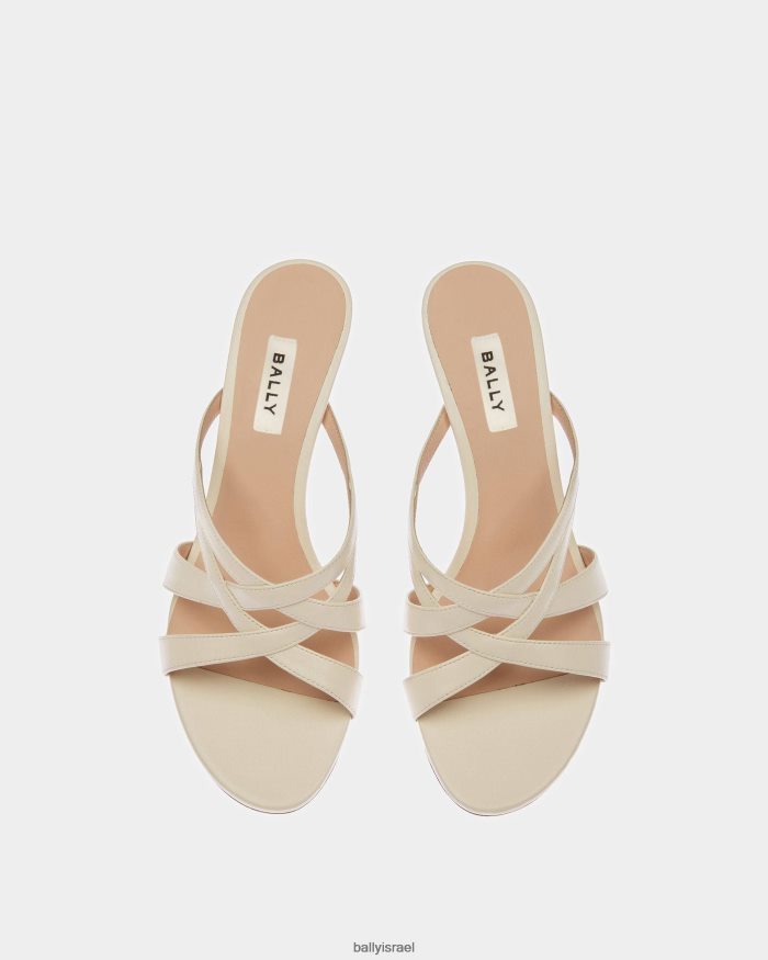 לבן Bally סנדל מגלשות בלוק נשים הַנעָלָה AS12D618