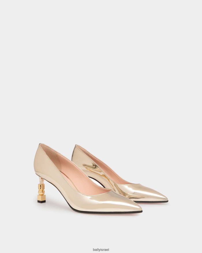 זהב Bally בלוק משאבות בד נשים הַנעָלָה AS12D622