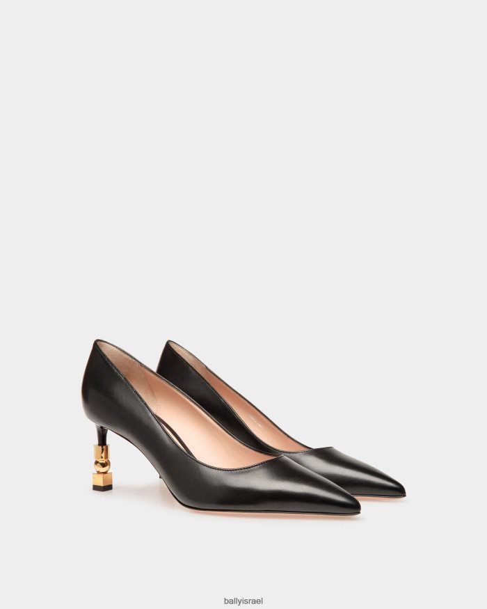 שָׁחוֹר Bally בלוק עור משאבות נשים הַנעָלָה AS12D623