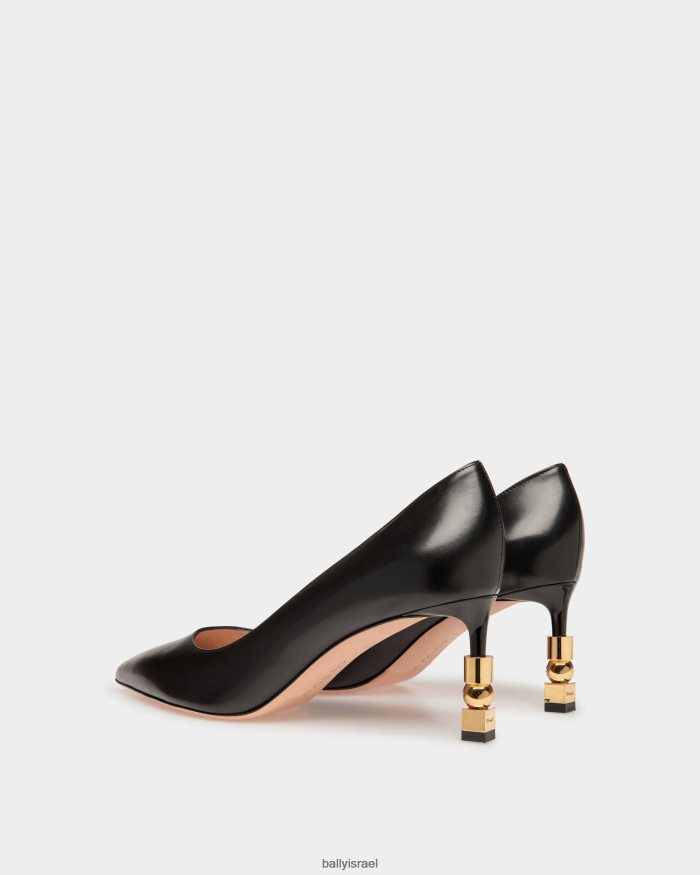 שָׁחוֹר Bally בלוק עור משאבות נשים הַנעָלָה AS12D623