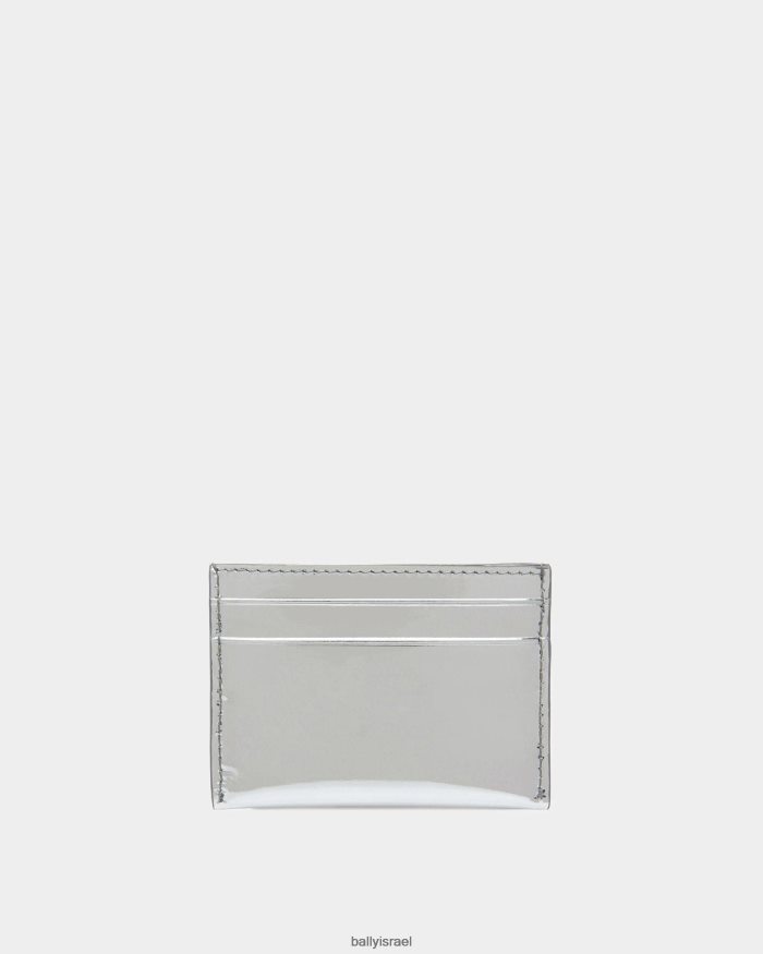 כסף Bally מחזיק כרטיס ביקור סמל עור נשים אביזרים AS12D626