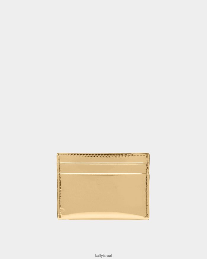 זהב Bally מחזיק כרטיס ביקור סמל עור נשים אביזרים AS12D627