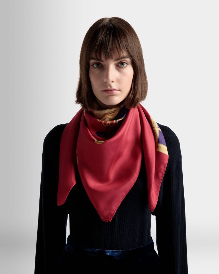 אָדוֹם Bally צעיף מודפס נשים אביזרים AS12D629