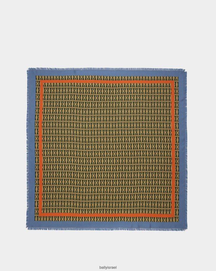 סַסגוֹנִיוּת Bally משי צעיף מרובע בהדפס סמל נשים אביזרים AS12D634