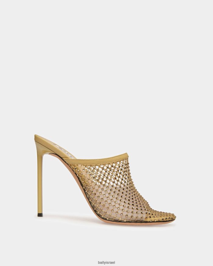 זהב Bally פרד רשת קריסטל נשים הַנעָלָה AS12D637