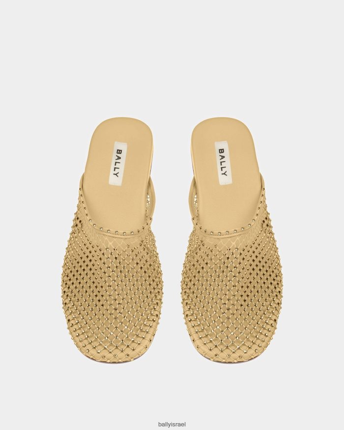זהב Bally מזרן רשת קריסטל נשים הַנעָלָה AS12D639