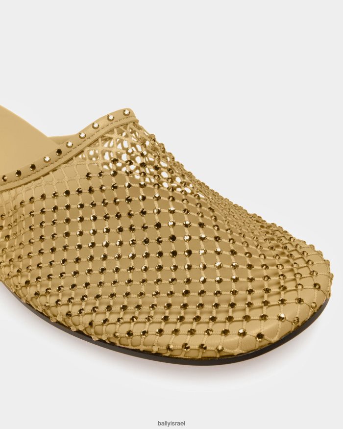 זהב Bally מזרן רשת קריסטל נשים הַנעָלָה AS12D639