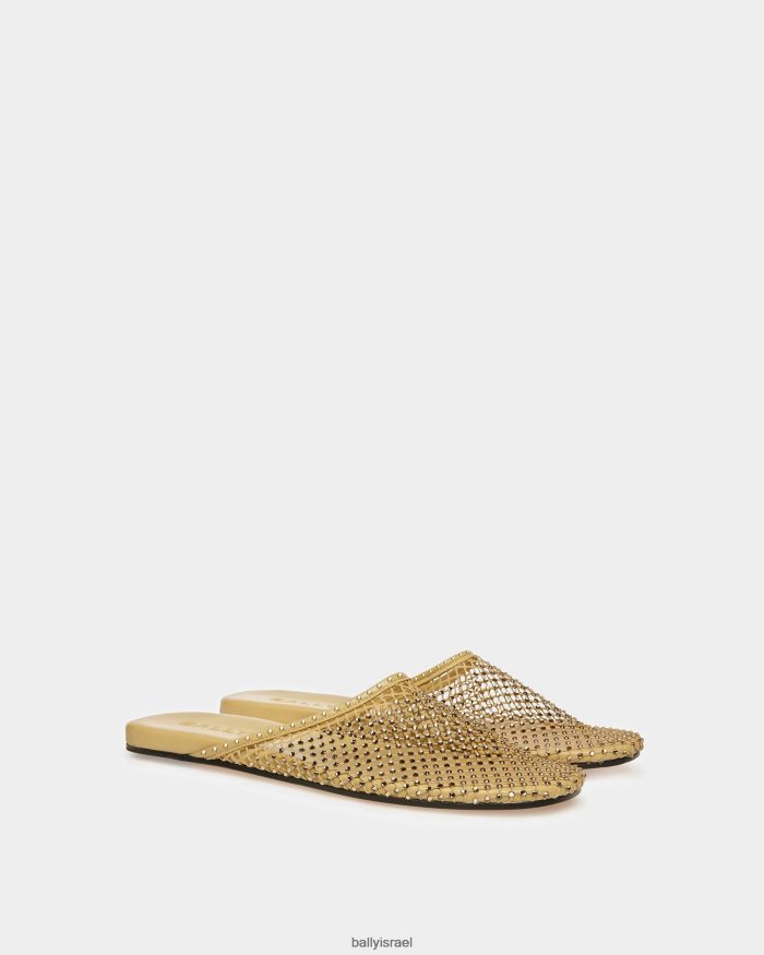 זהב Bally מזרן רשת קריסטל נשים הַנעָלָה AS12D639