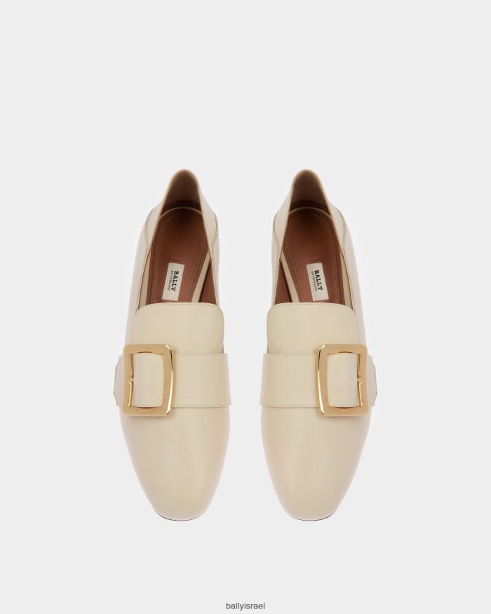 לבן Bally כפכף עור עגל של ג'אנל נשים הַנעָלָה AS12D646