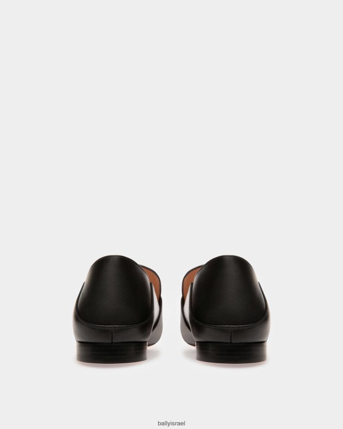 שָׁחוֹר Bally כפכף עור עגל של ג'אנל נשים הַנעָלָה AS12D647