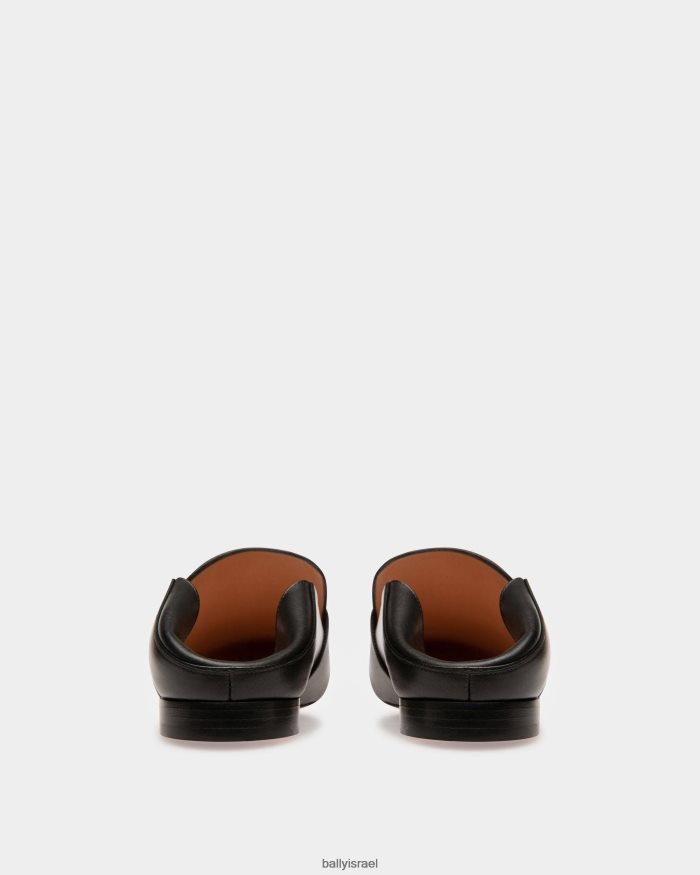 שָׁחוֹר Bally כפכף עור עגל של ג'אנל נשים הַנעָלָה AS12D647