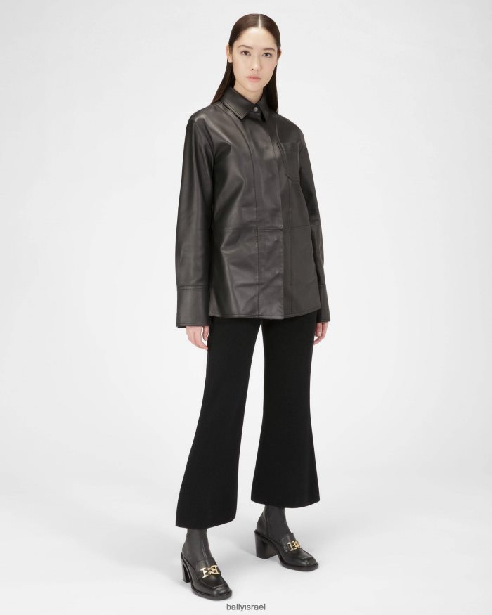 שָׁחוֹר Bally מגפונים מעור אנזי נשים הַנעָלָה AS12D648