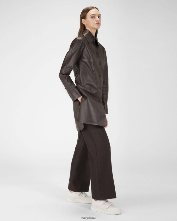 לבן Bally נעלי ספורט מעור מאייור נשים הַנעָלָה AS12D656