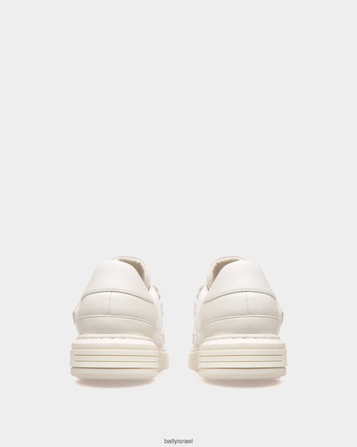 לבן Bally נעלי ספורט מעור מאייור נשים הַנעָלָה AS12D656