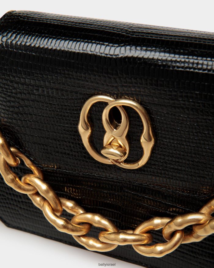 שָׁחוֹר Bally סמל עור מתומן נשים אביזרים AS12D668