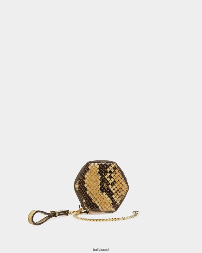 חום Bally ארנק מטבעות רוכסן בלוק נשים אביזרים AS12D677