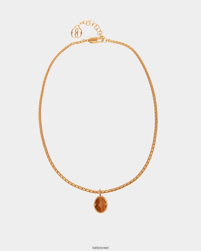 זהב Bally שרשרת מתאר מסגרת עם שרשרת נחש נשים אביזרים AS12D680